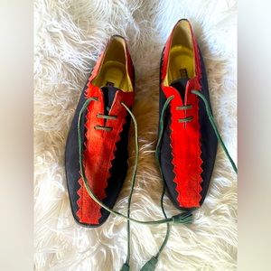Vintage pointy suede shoes | Claudio Merazzi | 9B